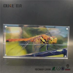 Dvostranski 6x8 inch Jasno akril Picture Frame z magneti