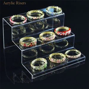 Eleganca akrilne korak Risers tabele prikaz Risers prikaz primerov Risers