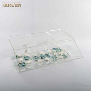 Clear Tri Tiers Supermarket akrilne Candy Box