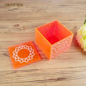 Handmade Orange Luksuzni Akril Gift Box