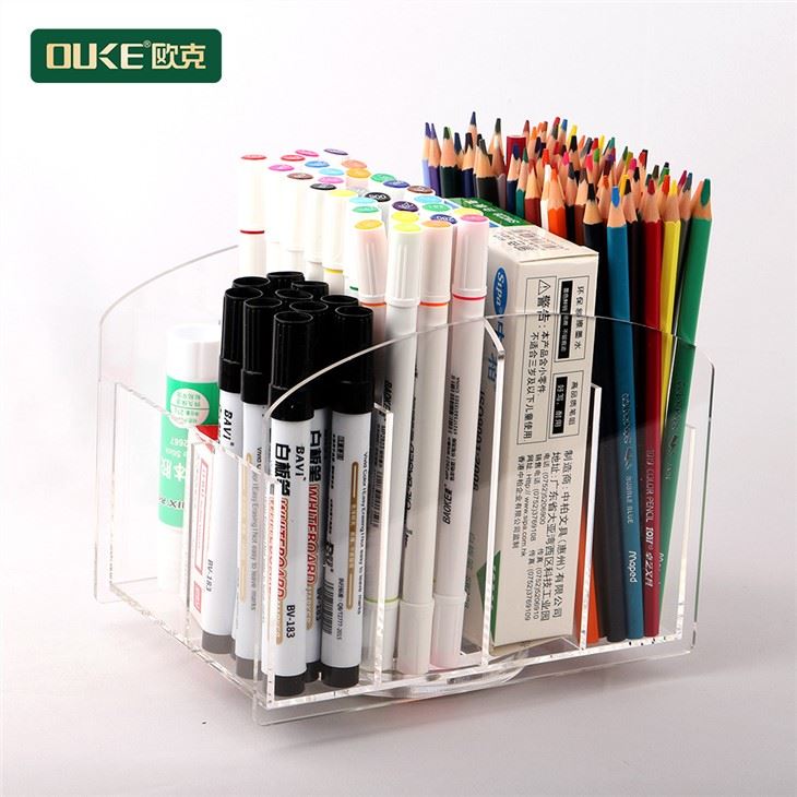 360 Degree Rotating Clear Acrylic Pen Display Stand