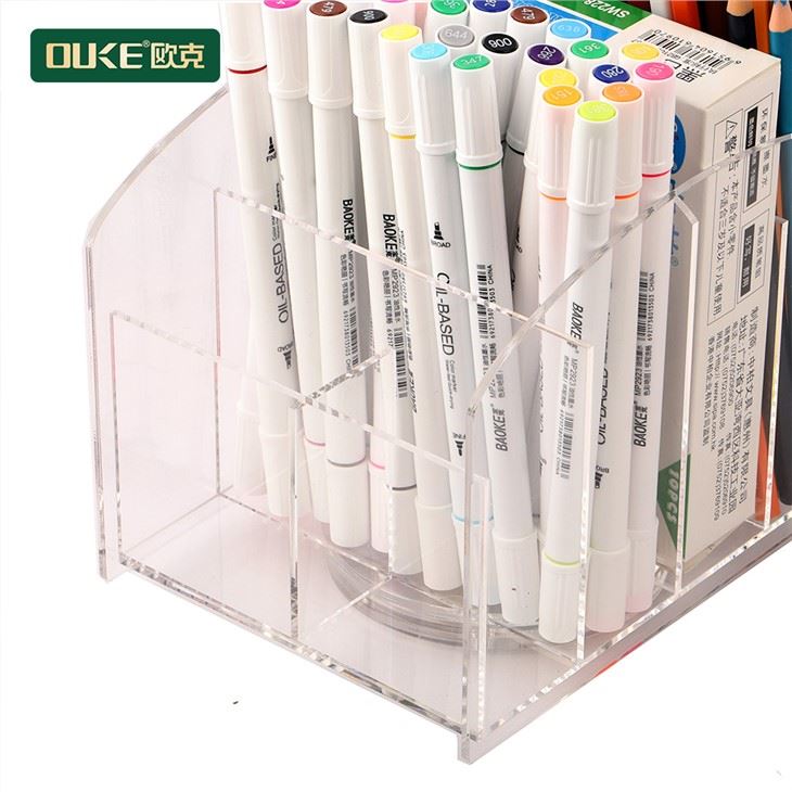 360 Degree Rotating Clear Acrylic Pen Display Stand