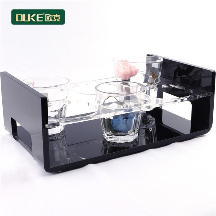 Custom Black Acrylic Cup Holder
